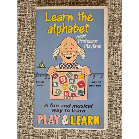 Learn the Alphabet with professor playtime vhs tape 1990 kids education play - Picture 1 of 3